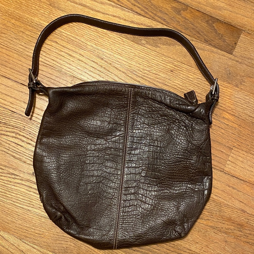 Dooney and Bourke Retro Chocolate color Leather Shoulder Bag